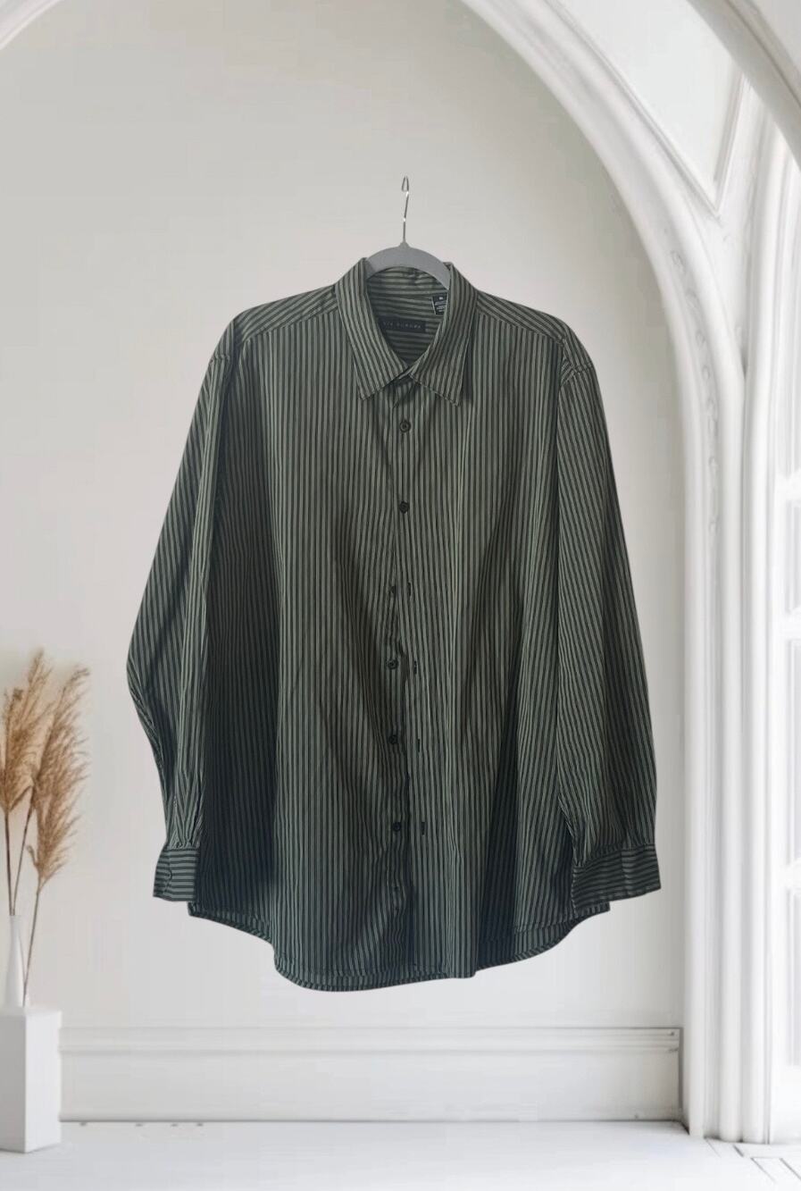 Via Europa Striped Button Down Shirt Mens XL